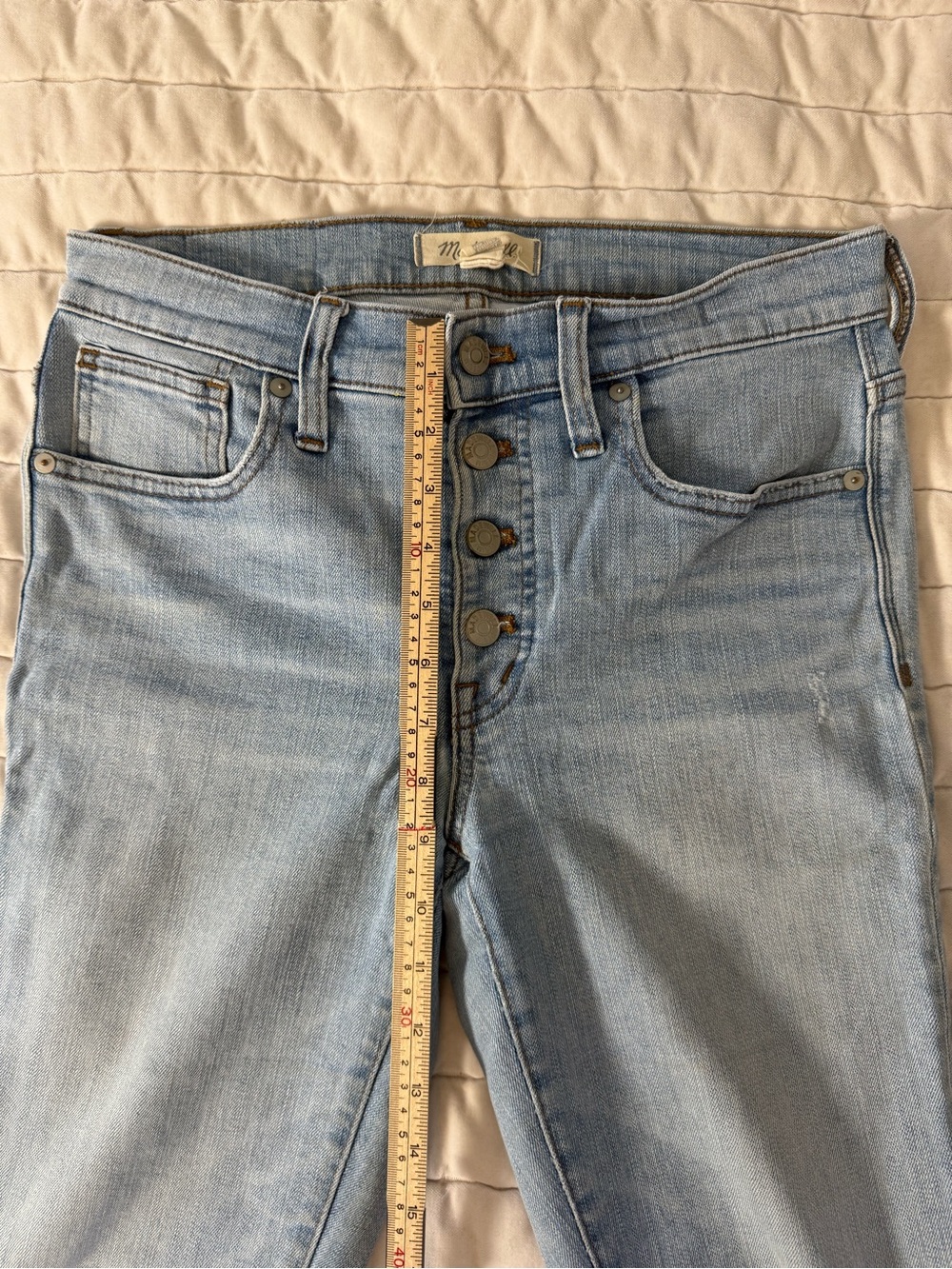 Madewell Women’s 9” High-Rise Light Wash Skinny Jeans - Size 27 - Picture 4 of 9